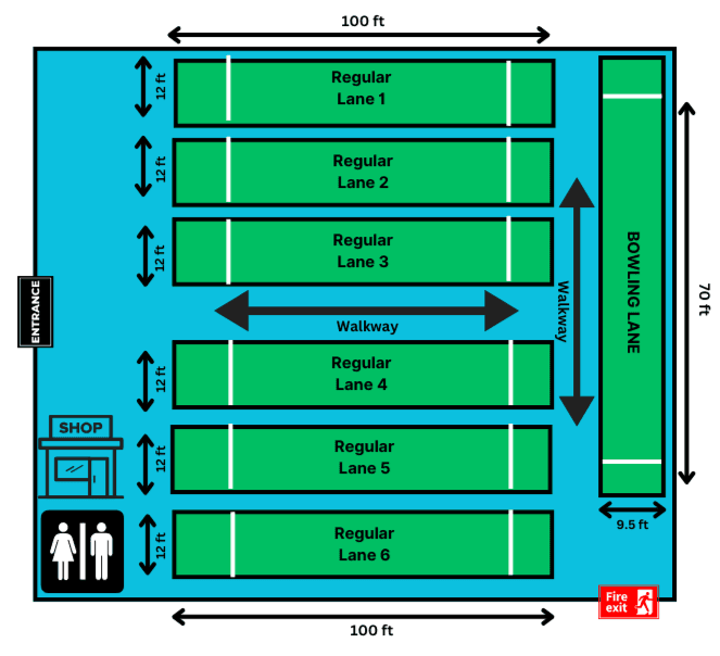 Zak Sports facility floor plan